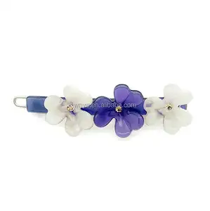 Colorful Flower Design Acetate Hair Clips