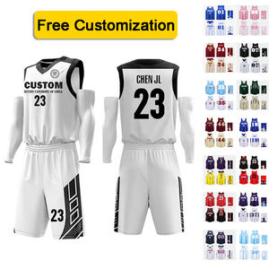 Ensemble de maillot de basket-ball respirant à haute élasticité avec motif et numéros personnalisés LOGO Séchage rapide Maillot de basket-ball durable - Product Image 1