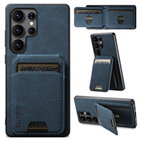 Étui de téléphone SUTENI pour Samsung S26 Ultra avec support et porte-cartes, texture givrée effet litchi, en similicuir de luxe pour S25 Plus S24 S23 S22