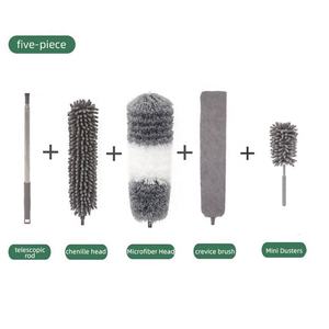 Maniglia per la stanza spolverata per la casa rimovibile per la pulizia della spazzola per il bagno ventilatore da soffitto alto con pennelli telescopici in microfibra 9 pz - Product Image 6