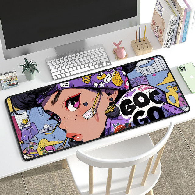 Customizable Natural Rubber Anime Gaming Office Mouse Pad Rubber XL XXL Custom Desk Mat, Available in Stock