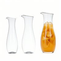 Carafe en polycarbonate personnalisable de 28 cm, verre à fête moderne transparent pour le vin et le jus, fabriqué en plastique durable