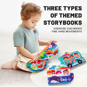Libro <span class=keywords><strong>de</strong></span> tela <span class=keywords><strong>de</strong></span> actividad suave Zhorya, libro <span class=keywords><strong>de</strong></span> <span class=keywords><strong>cuentos</strong></span> <span class=keywords><strong>de</strong></span> rompecabezas lavable con iluminación cognitiva educativa temprana <span class=keywords><strong>para</strong></span> niños - Product Image 5