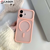 Coque antichoc magnétique transparente dépolie couleur bonbon avec grande fenêtre détachable pour appareil photo, pour iPhone séries 13-18 (vente en gros)