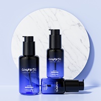 Emballage de soin de la peau de luxe 30ml 50ml 100ml bouteille de fond de teint dégradé noir vide cosmétique bouteille à pompe de lotion transparente