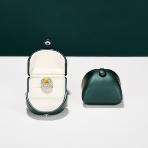 Custom Ring Box Gift Box Light Luxury PU Leather Wedding Ring Necklace Bracelet Box Jewelry <b>Storage</b> Box Packaging Box - Product Image 2