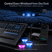 Pulsera LED con Control Remoto DMX, RGB, Brillante, con Logotipo Personalizado, Venta al por Mayor para Festivales de Música, Conciertos, Estadios