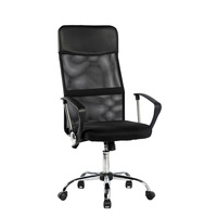Chaises de bureau pivotantes modernes en maille noire pour ordinateur, idéales pour le personnel de direction, les étudiants, les dortoirs et les salles de conférence - Vente en gros