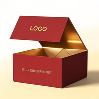 Boîte cadeau personnalisée de luxe A3 A4 A5 profonde en papier carton pliable magnétique avec rabat emballage magnétique avec fermetures magnétiques