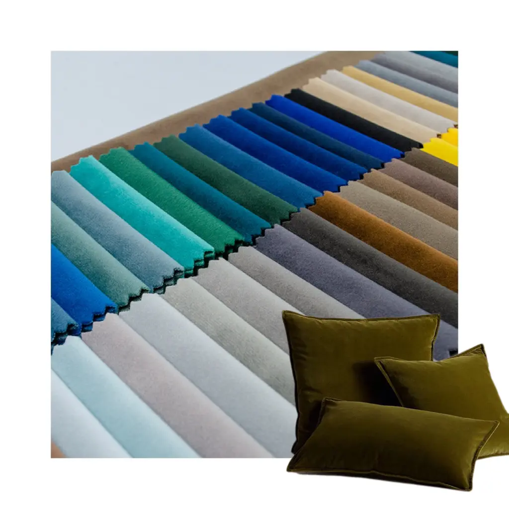 100% Polyester Holland Velvet Fabric For Sofa Upholstery Custom