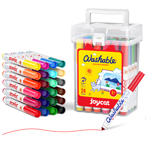 Lot de 24 marqueurs Joycat de haute qualité pour le <span class=keywords><strong>coloriage</strong></span> et le dessin, idéal pour les enfants et les étudiants (fournitures scolaires) - Product Image 1