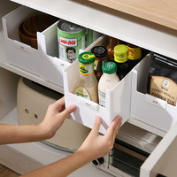 Qichen classique multifonction cuisine PP armoire en plastique organisateur tiroir baguettes boîte de rangement étagère à épices Pot organisateur bacs