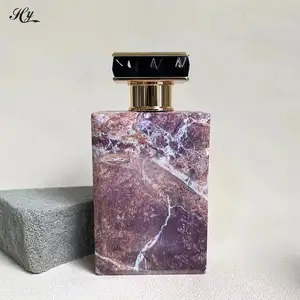 Hanya Marble Pattern Perfume Bottle 50ml Empty Perfumes Bottles Han Perfume Bottle With Box