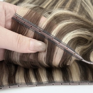 ต่อผมผีเสื้อแบบพิเศษ ผมแท้เวอร์จิ้น Genius Weft สีดำ P2-16 สำหรับร้านเสริมสวย ขายส่ง ปี 2025 - Product Image 1