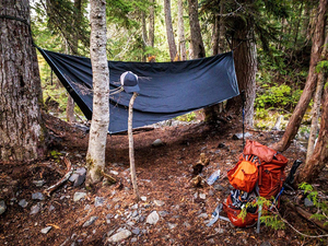 WOQI vente en gros auvent extérieur hamac de survie Rainfly Camping tente bâche Polyester 210D grand <span class=keywords><strong>Ultra</strong></span> léger étanche - Product Image 6