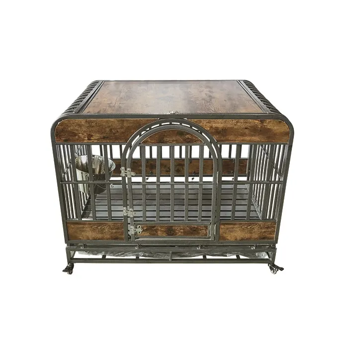 Hete Verkoop Houten Meubelen Hondenkratten Thuis Decoratieve Hondenkennel Met Dubbele Deur