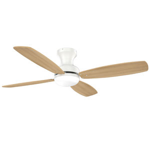 Ventilador de techo inteligente de madera de montaje empotrado de 44 pulgadas con luz y control remoto - Product Image 5