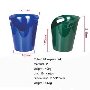 6.7L PP Eco-Friendly Party Ice Chiller Bucket for Wine for Beer-Custom Logo Royal Green Red Blue - Product Image 3