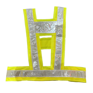 Chaleco de Seguridad Reflectante con Luces LED Amarillas de Nuevo Estilo, ANSI Clase <span class=keywords><strong>2</strong></span> EN20471, Ropa de Trabajo Transpirable de Malla - Product Image 3