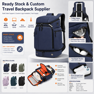 Wholesale Large Capacity Laptop Backpack with Shoe Compartment Dry Wet Separation Waterproof Sports Travel <strong>Bag</strong> for <strong>Men</strong> Women - Product Image 6