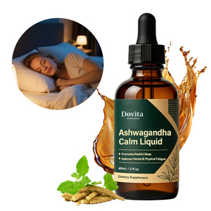 Private Label Ashwagandha Calm Liquid Dietary <b>Supplement</b> 60 mL <b>Herbal</b> Tincture Amla Essence for Sleep and Daily Wellness - Product Image 1