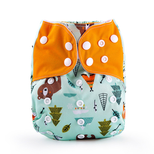 Couches Lavables Bébé OEM Motif Oursons Taille Unique Ajustables et Réutilisables avec <span class=keywords><strong>Insert</strong></span> pour Filles et Garçons - Product Image 4