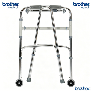 Andador Económico <span class=keywords><strong>de</strong></span> Acero Plegable <span class=keywords><strong>de</strong></span> 2 Ruedas con Altura Ajustable para Uso Clínico - Product Image 2