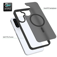Étui de téléphone magnétique Silver Shield pour A36/A56 avec toucher lisse, protection antichoc et anti-chute