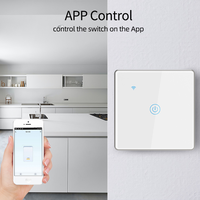 CNBINGO Vente en gros de luminaires muraux LED pour la maison, interrupteur intelligent Tuya, télécommande Alexa, interrupteurs tactiles Wifi à panneau incurvé