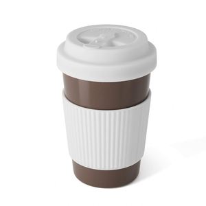 Mug cadeau écologique personnalisé en bioplastique pour café à domicile ou à emporter, tasse à café de 12 oz avec couvercle durable - Product Image 4