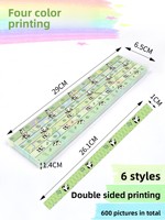 Bandes de papier origami Lucky Star en gros, motif rayé de dessin animé Panda, impression double face, emballage en boîte, décoration artisanale DIY