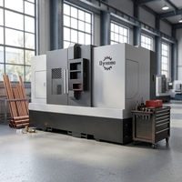 Tour CNC multifonctionnel TCK550 de haute précision, robuste, à double broche, double table à outils, commande FANUC