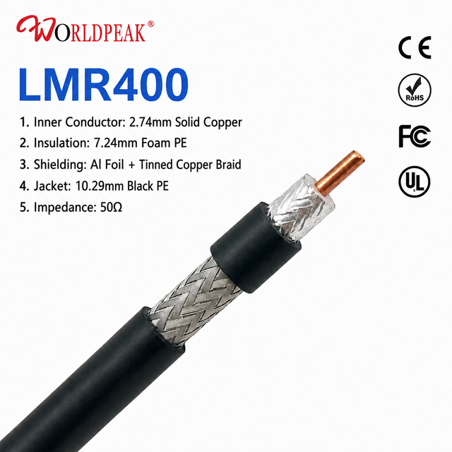 High Quality LMR400 RF Cable for WiFi Antenna Extension Ready to Ship Fast Shipping CE Certified Low Loss Signal Wire