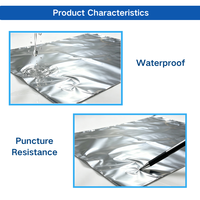 Sachet en aluminium à trois soudures latérales, qualité alimentaire, thermoscellable, sous vide, plat, imprimé sur mesure, emballage Mylar pour thé, masque, poudre