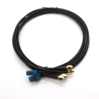 Adaptadores de la Serie FAKRA Personalizados de Fábrica OEM, Cables Coaxiales Ethernet Automotrices de Alta Velocidad Resistentes a Altas Temperaturas, BNC Puro