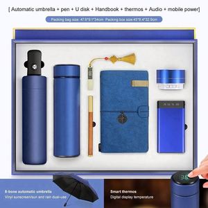 Ensemble cadeau d'entreprise de luxe écologique avec thermos LED et logo personnalisé imprimé en typographie - Product Image 6