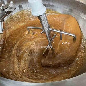 Bollitore Industriale a Gas Inclinabile con Agitatore, Grande Capacità per Cottura e Miscelazione di Arachidi e Caramelle - Product Image 5