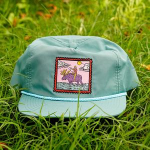 Casquettes Snapback personnalisées non structurées avec logo en patch tissé, corde foncée en nylon, casquettes à 5 panneaux - Product Image 5