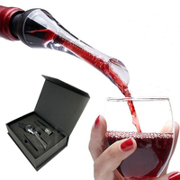 Boîte cadeau noire Cheerfast, bec verseur réutilisable pour liqueur, carafe à vin rouge, bouchon, ensemble distributeur de vin en plastique, aérateur, verseur