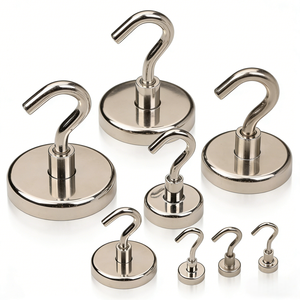 Custom Neodymium Rare Earth Open <b>Hook</b> Mounting <b>Magnet</b> Heavy Duty Fridges Strong Magnetic <b>Hooks</b> for Hanging - Product Image 1