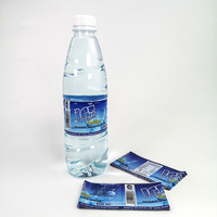 Étiquette thermorétractable transparente personnalisée pour bouteille d'eau minérale en plastique, impression étanche, manchon thermorétractable
