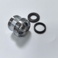 Adaptateur de filetage pour robinet de salle de bain en acier inoxydable chromé M22 mâle (filetage fin) M22 femelle (filetage fin) – Installation facile pour l'eau