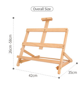 Small Tabletop Wooden H-Frame Studio <strong>Easel</strong> Adjustable Beechwood <strong>Art</strong> Stand Small Table <strong>Easel</strong> HJ-4D - Product Image 2