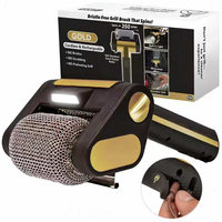 Brosse de nettoyage de barbecue sans fil rechargeable avec rouleau en acier inoxydable 304, outil de nettoyage rotatif portable pour le camping et la cuisine