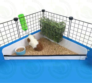 Juego de Parque Infantil de Plástico para Hámster con Alfombrilla Antideslizante y Comedero, Accesorios de Hábitat Seguros y Resistentes a Mordeduras - Product Image 4