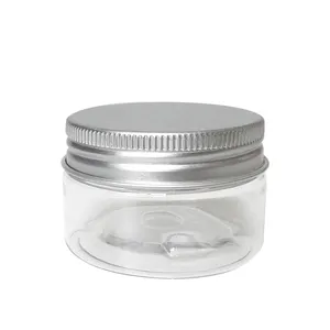 Lovely High quality PET material 30ml Plastic Jar with Aluminum Cap customCosmetic Cream Pet Plastic Jar With Pet Lid