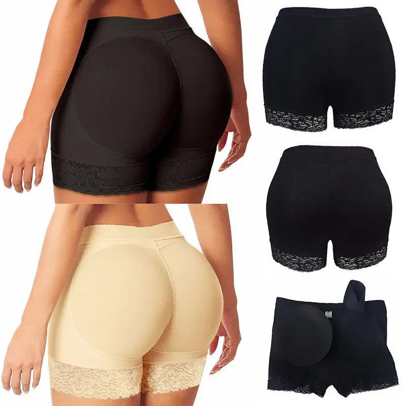 Hot Hip and Butt Enhancer Removable Pads Boyshorts Panties Lightweight Buttock Shaper Lace Lift Up Panties For Women