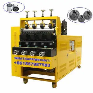 professional manufacture supply automatic 45 wires 5 balls flat balls scrubber making machine for sale