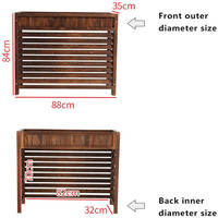 Couverture en bois pour climatiseur, support de plantes en bois rustique, cadre pour climatisation à domicile, radiateur
