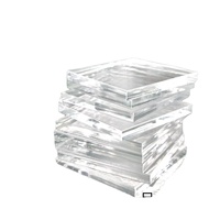 Aimants de réfrigérateur promotionnels DIY en acrylique carrés décoratifs avec support adhésif pour salle de classe, armoires